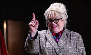 Production photo featuring Nancy Voigts