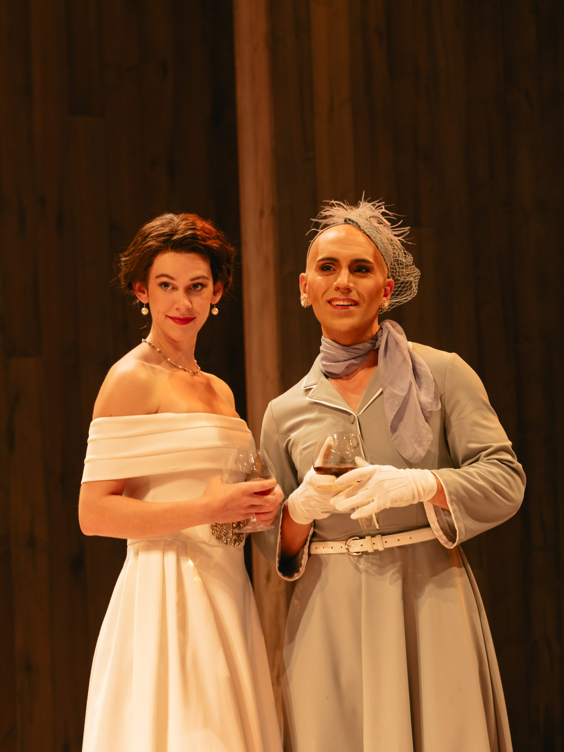  Grace Steckler and Patty Roache as Queen Hermione's ladies in waiting