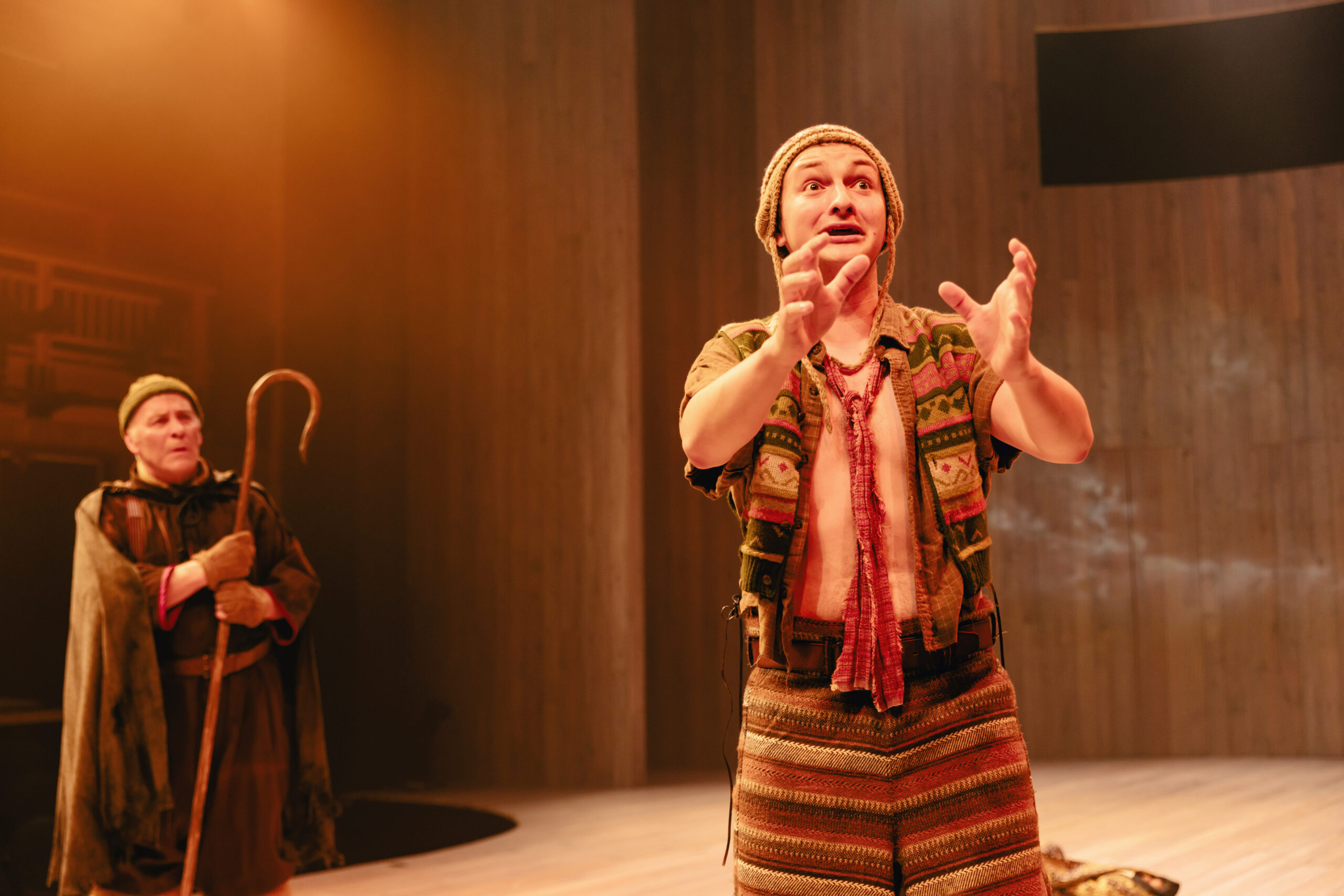 Kevin Gudahl and Dan Haller play father and son shepherds