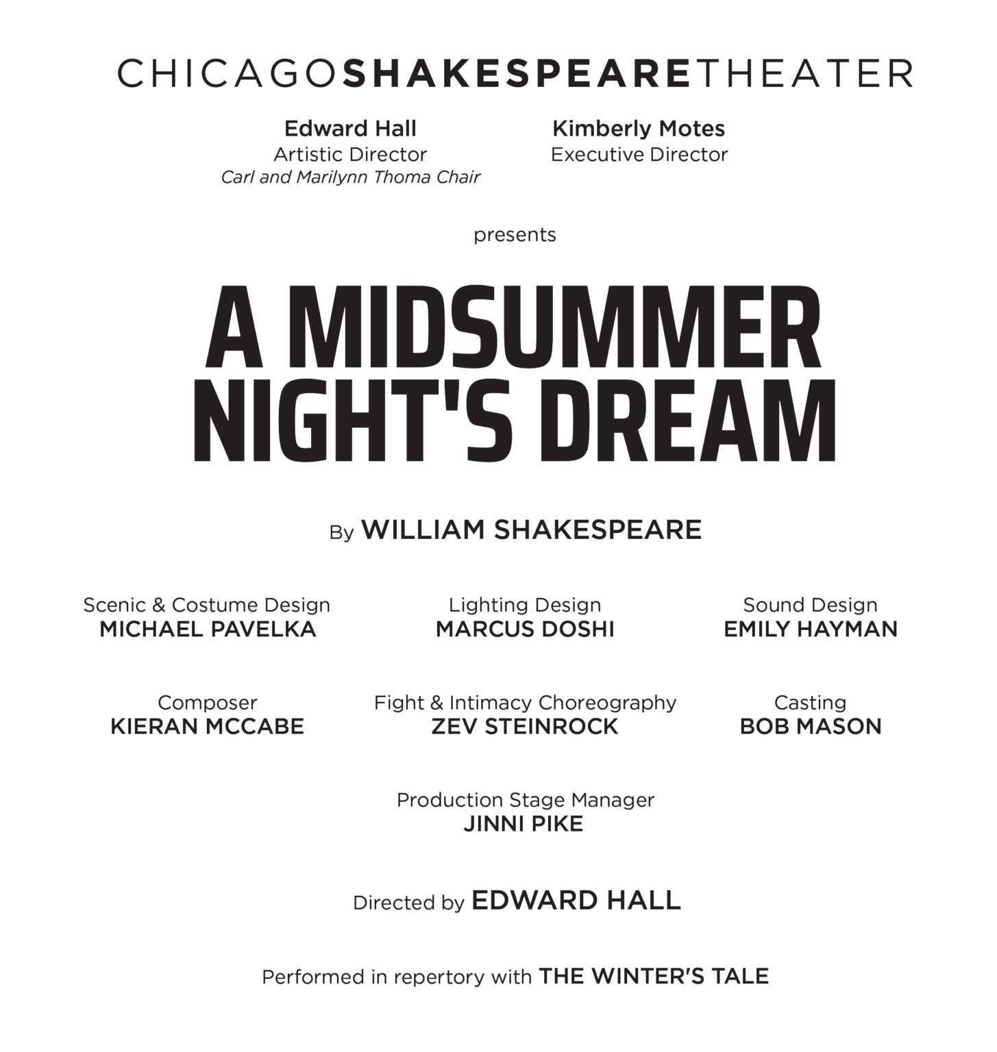 Play On Program Title Page